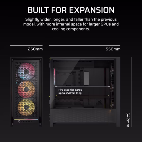 CORSAIR 5000D RS ARGB | Mid-Tower | High-Airflow | Reverse Connector Ready - Compu-Fi Technology South Africa