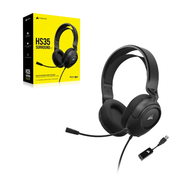 Corsair HS35 Surround v2 | Multiplatform Gaming Headset | 50mm Drivers | Wired - Compu-Fi Technology South Africa