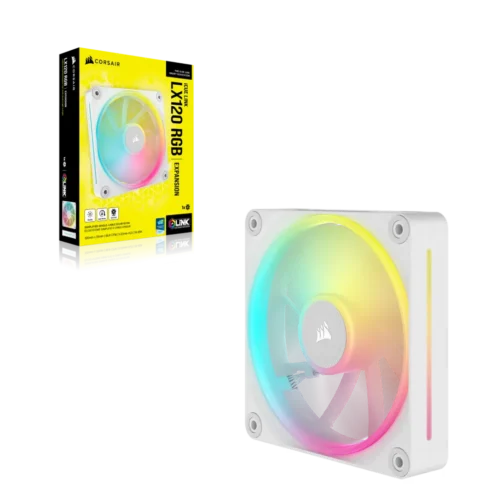 Corsair iCUE LINK LX120 RGB | 120mm | 2400 RPM | White - Compu-Fi Technology South Africa
