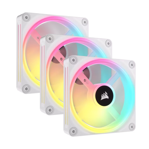 Corsair iCUE LINK QX120 RGB | 120mm PWM | 3-Fan Starter Kit | White - Compu-Fi Technology South Africa