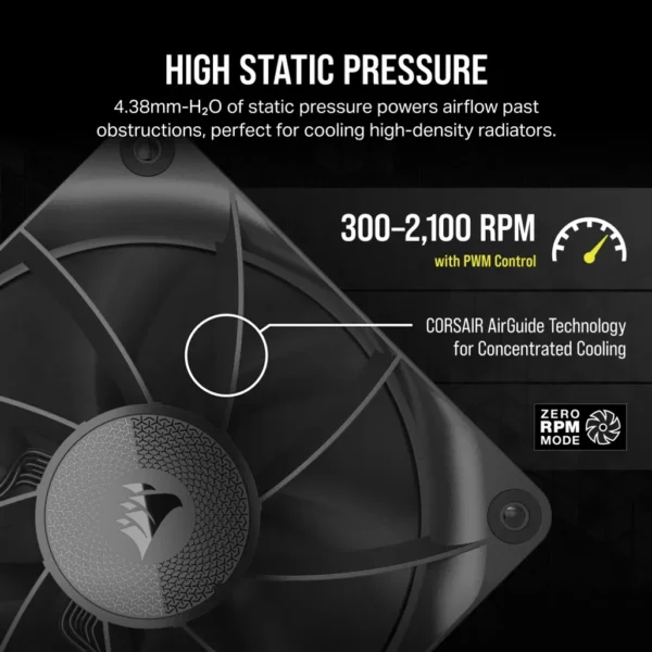 Corsair iCUE LINK RX120 | 120mm PWM | 2100 RPM | High Static Pressure - Compu-Fi Technology South Africa
