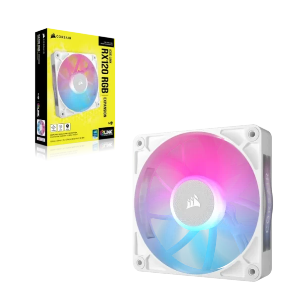 Corsair iCUE LINK RX120 RGB | 120mm | 2100 RPM | White - Compu-Fi Technology South Africa