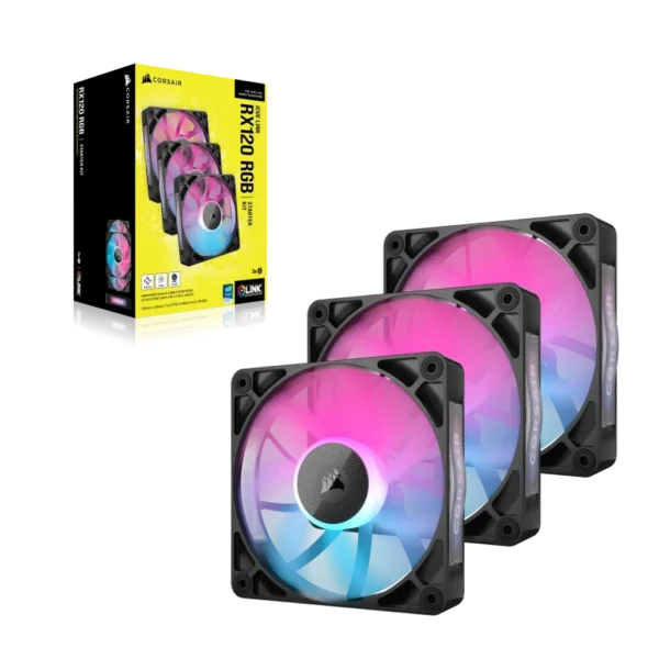 Corsair iCUE LINK RX120 RGB | 120mm | 2100 RPM | 3-Pack - Compu-Fi Technology South Africa