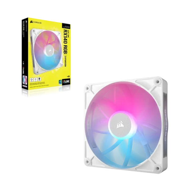 Corsair iCUE LINK RX140 RGB | 140mm | 1700 RPM | White - Compu-Fi Technology South Africa