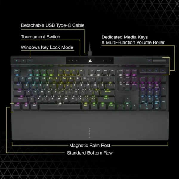Corsair K70 RGB PRO | Cherry MX Speed | Full Size | Wired Mechanical Keyboard - Compu-Fi Technology South Africa