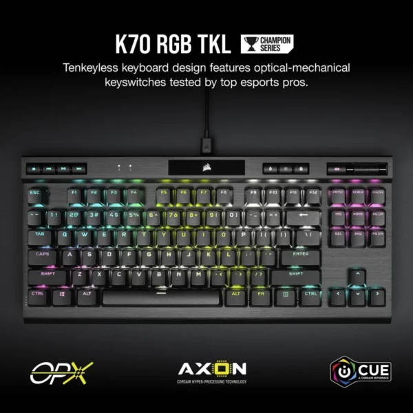 Corsair K70 RGB TKL Champion Series | Optical-Mechanical | 8000Hz Polling - Compu-Fi Technology South Africa
