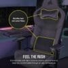 CORSAIR T3 RUSH Gaming Chair | Charcoal | Breathable Fabric | 4D Armrests - Compu-Fi Technology South Africa