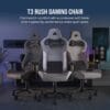 CORSAIR T3 RUSH Gaming Chair | Charcoal | Breathable Fabric | 4D Armrests - Compu-Fi Technology South Africa
