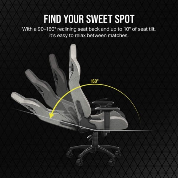 Corsair T3 RUSH Gaming Chair Grey White | CF-9010058-WW - Compu-Fi Technology South Africa