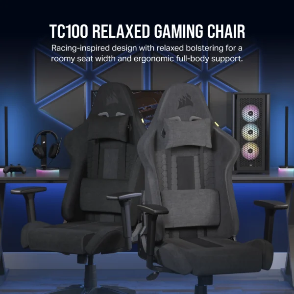 Corsair TC100 Relaxed Gaming Chair | Soft Fabric - Compu-Fi Technology South Africa