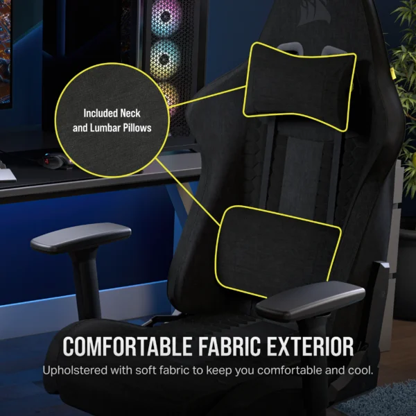 Corsair TC100 Relaxed Gaming Chair | Soft Fabric - Compu-Fi Technology South Africa