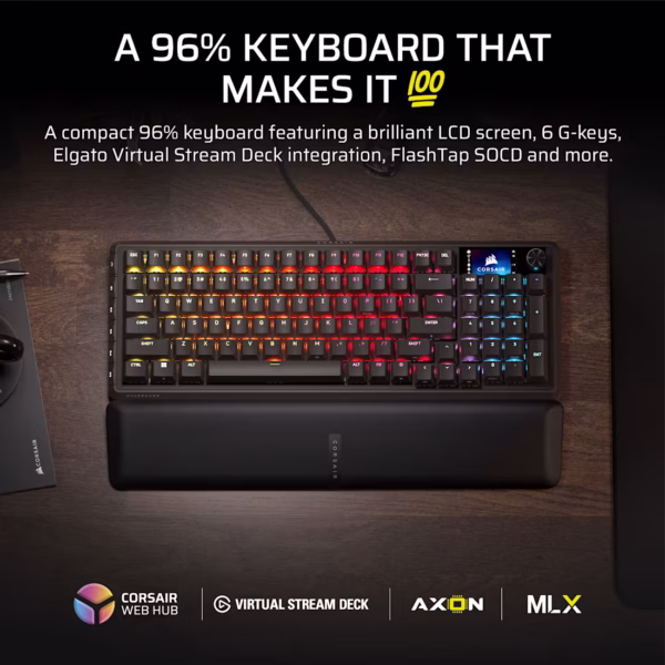 Corsair Vanguard 96% | MLX Fusion Tactile | 8000Hz Polling | LCD Display - Compu-Fi Technology South Africa