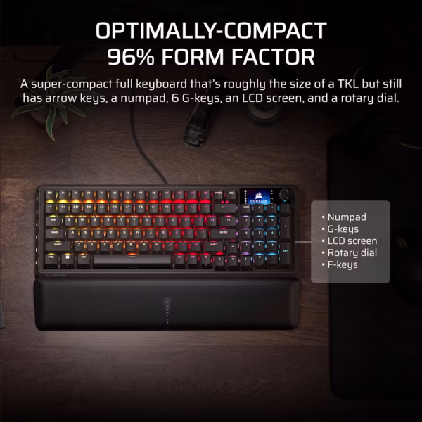 Corsair Vanguard 96% | MLX Fusion Tactile | 8000Hz Polling | LCD Display - Compu-Fi Technology South Africa