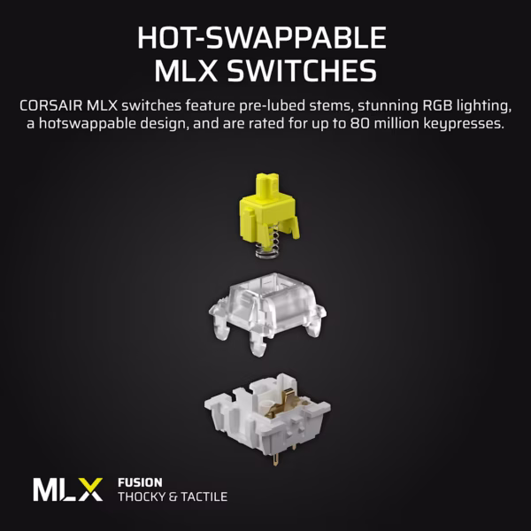 Corsair Vanguard 96% | MLX Fusion Tactile | 8000Hz Polling | LCD Display - Compu-Fi Technology South Africa