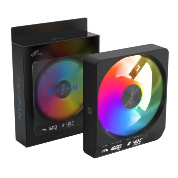 FSP ZENFAN 120mm | ARGB PWM | Digital Display | HDB Bearing - Compu-Fi Technology South Africa