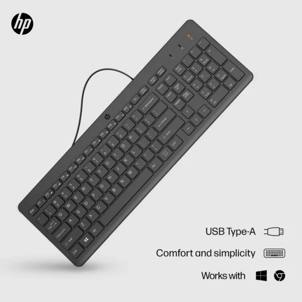HP 150 Wired Keyboard 664R5AA | Full Size | 12 Shortcut Keys | USB-A - Compu-Fi Technology South Africa