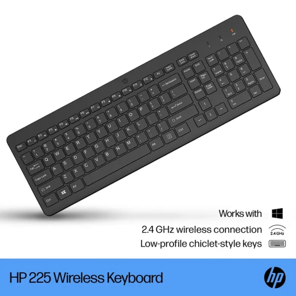 HP 225 Wireless Keyboard | 2.4GHz Wireless | Chiclet Keys - Compu-Fi Technology South Africa