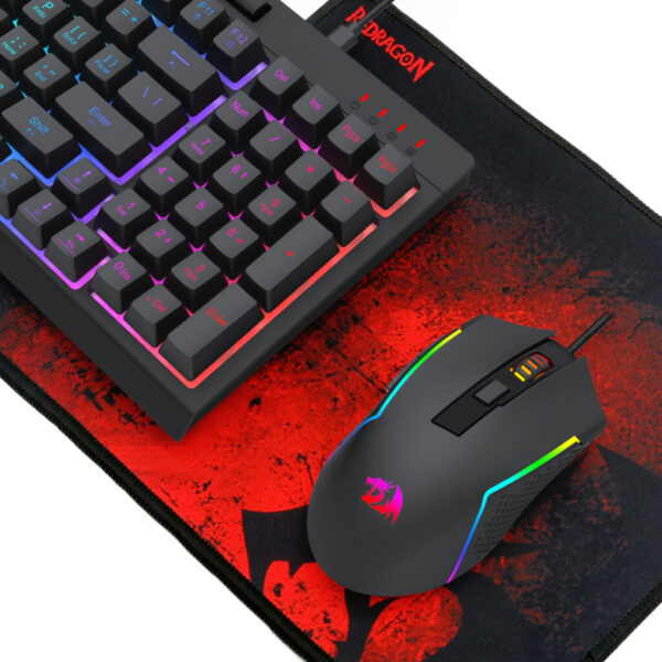 Redragon 4-in-1 Gaming Combo | SHIVA Keyboard | TRIDENT Mouse | ARES Headset - Compu-Fi Technology South Africa