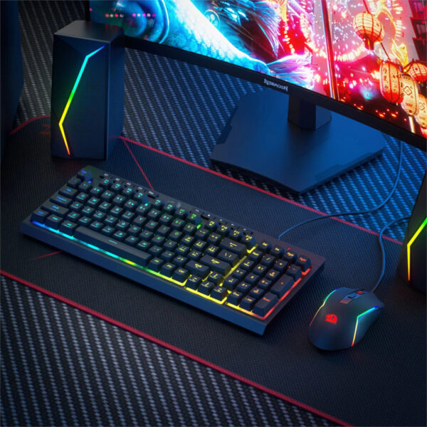 Redragon RYLO S141 Combo | 10,000 DPI Mouse | 98-Key RGB Keyboard | Membrane - Compu-Fi Technology South Africa